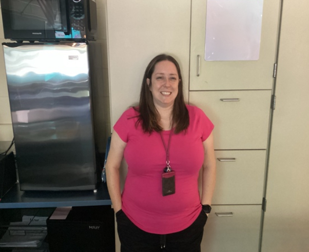 “Live life to the fullest." Mrs. Mosely in her classroom, waiting for students to arrive. Her motto is to always live life to the fullest.