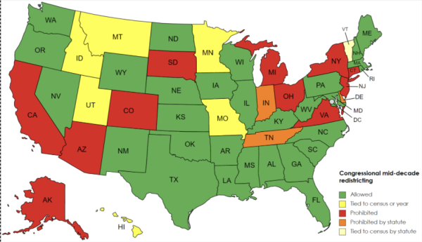 Congressional Map from Wikimedia Commons showing redistricting.