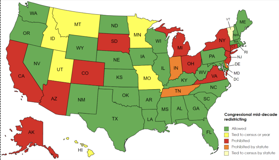 Congressional Map from Wikimedia Commons showing redistricting.