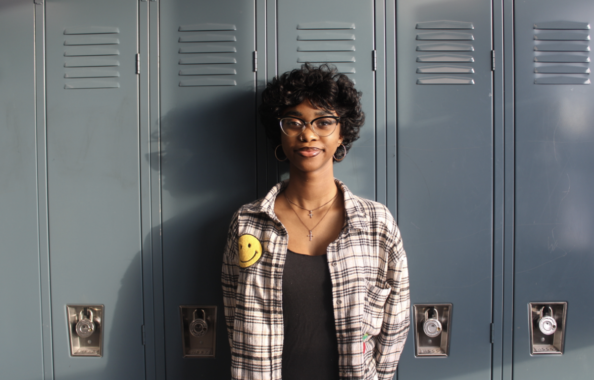 Senior Janae Nolan during 1st period outside of Mr. Swisher's AP Government class (H213) 